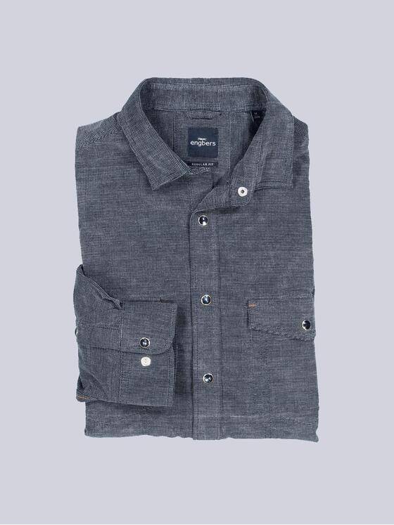 engbers Herren Langarm-Hemd uni Blau 35544