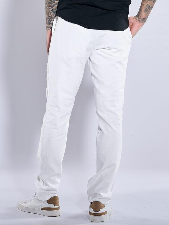 emilio adani Herren Chino slim fit Weiß 37061
