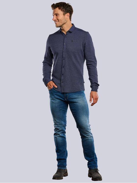 engbers Herren Hemd langarm Blau 33635