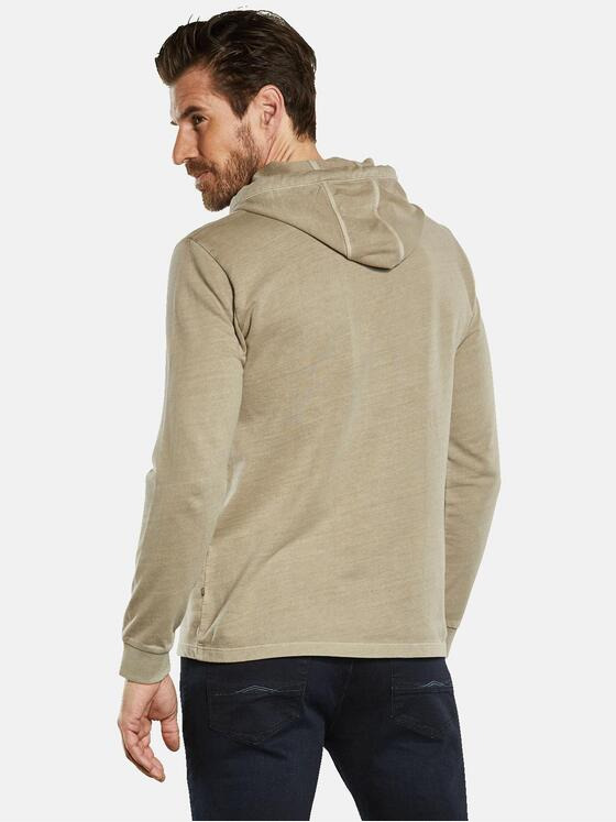 ENGBERS GERMANY Herren Langarmshirt mit Kapuze Beige 34527
