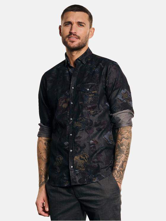 emilio adani Herren Hemd langarm Anthrazit 32825