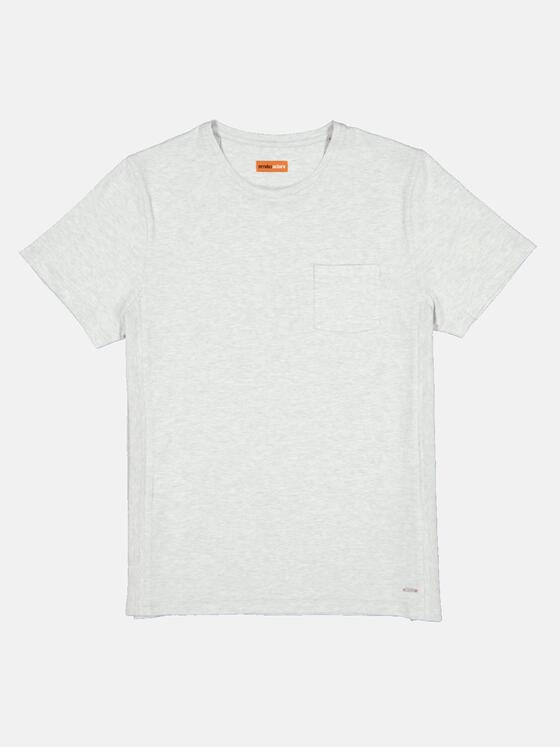 emilio adani Herren T-Shirt strukturiert Grau 32703