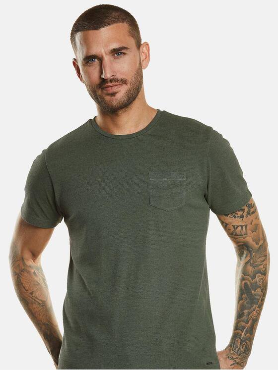 emilio adani Herren T-Shirt uni Grün 34346