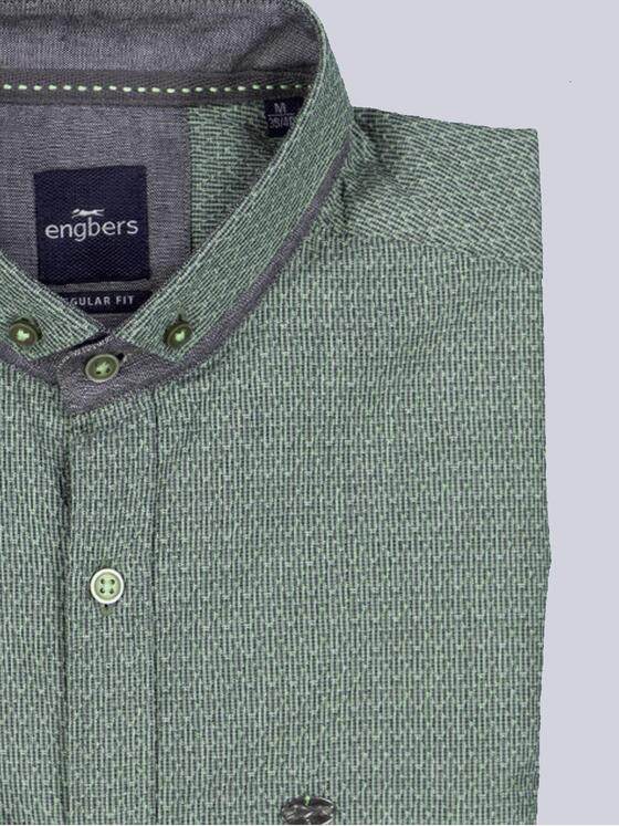 engbers Herren Kurzarm-Hemd gemustert Grün 36328