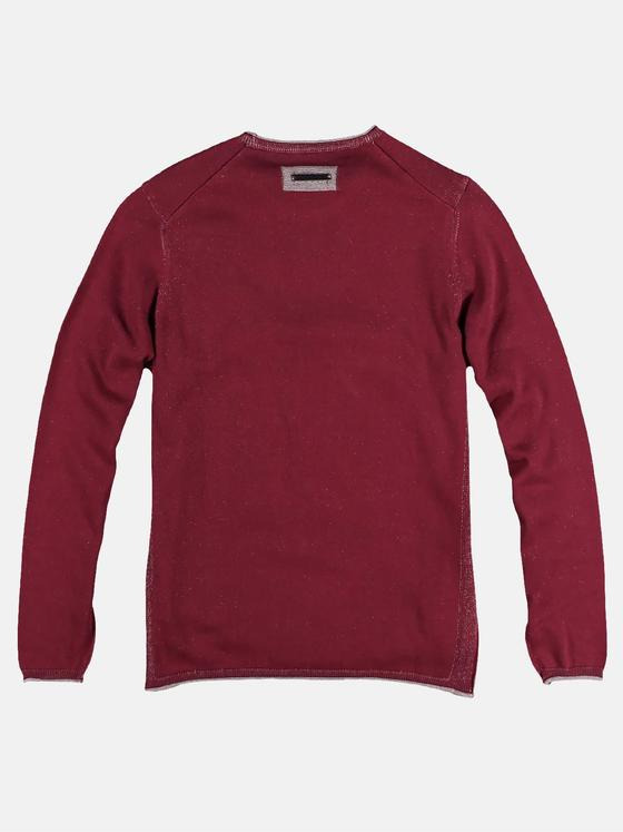 emilio adani Herren sportiver Pullover in dezenter Zweifarbigkeit Violett 28941