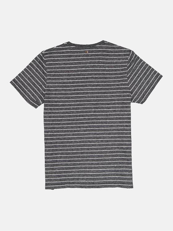 emilio adani Herren T-Shirt mit Leinenanteil Grau 34514