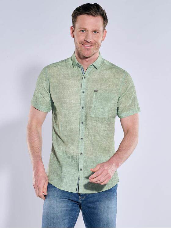 engbers Herren Kurzarm-Hemd strukturiert Hellgruen 39030