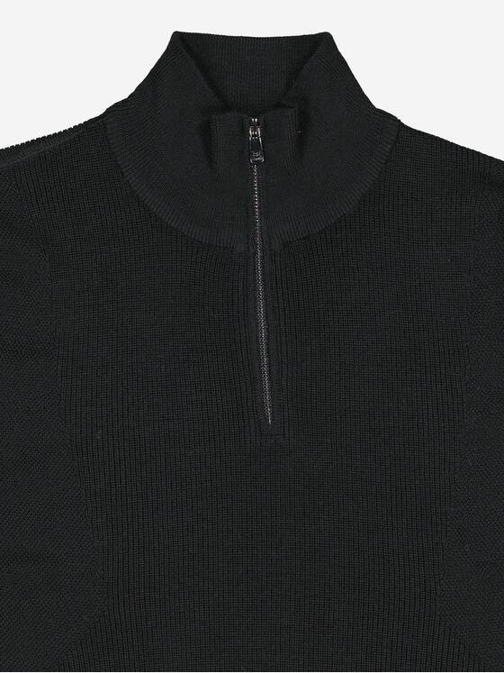 emilio adani Herren Pullover aus Merinowolle Schwarz 38251