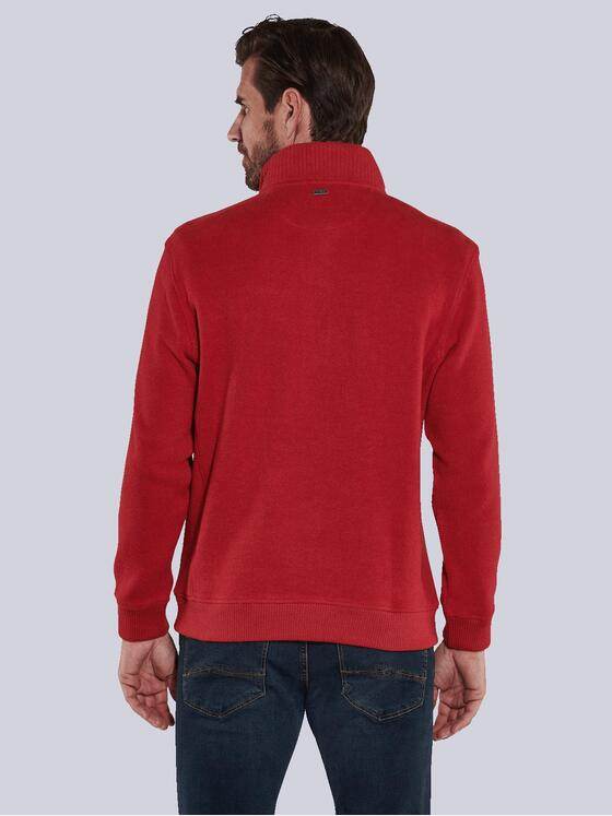 engbers Herren Sweatshirt mit Knopfleiste Rot 35642