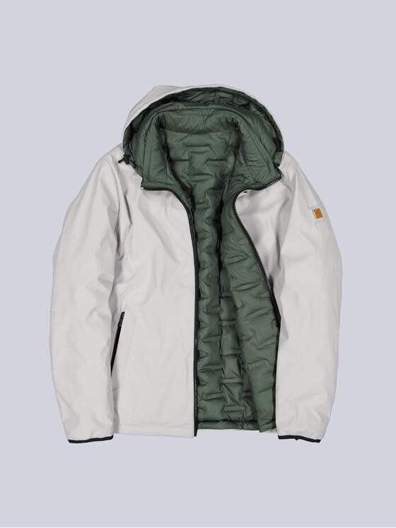 emilio adani Herren Wendejacke mit Kapuze Silbergrau 39285