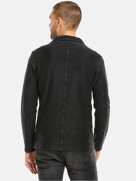 emilio adani Herren Sweat-Sakko strukturiert Schwarz 34113