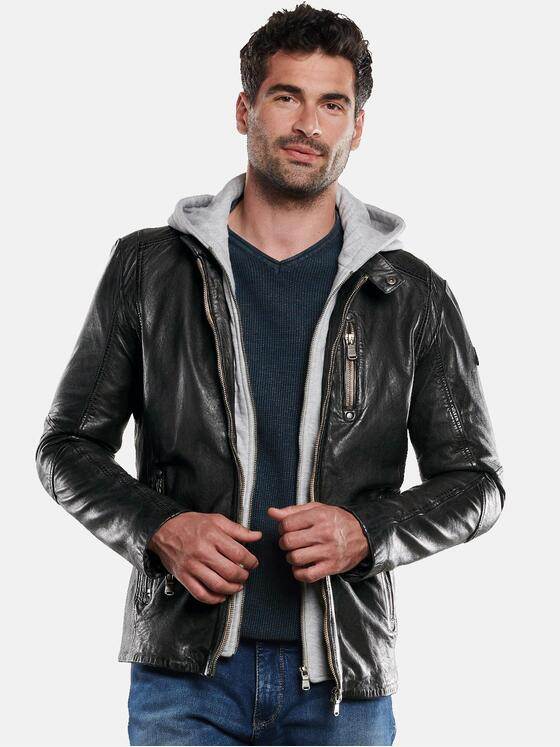 engbers Herren Lederjacke mit heraustrennbarem Inlet Braun 31843