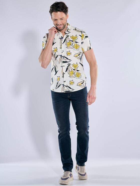 engbers Herren Kurzarm-Hemd aus Jersey Beige 38573