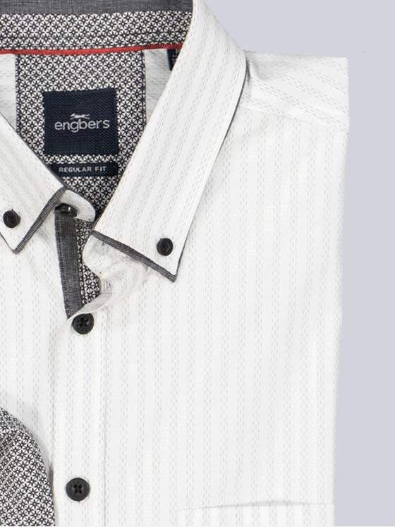 engbers Herren Langarm-Hemd gestreift Blau 36130