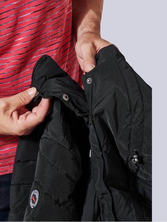 engbers Herren Steppjacke mit abnehmbarer Kapuze Schwarz 35177