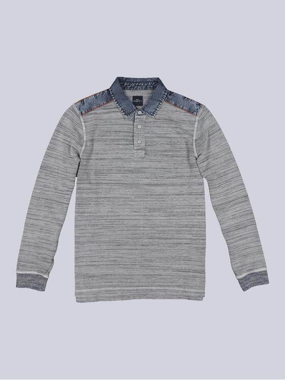 engbers Herren Langarm-Shirt mit Polokragen Grau 34332