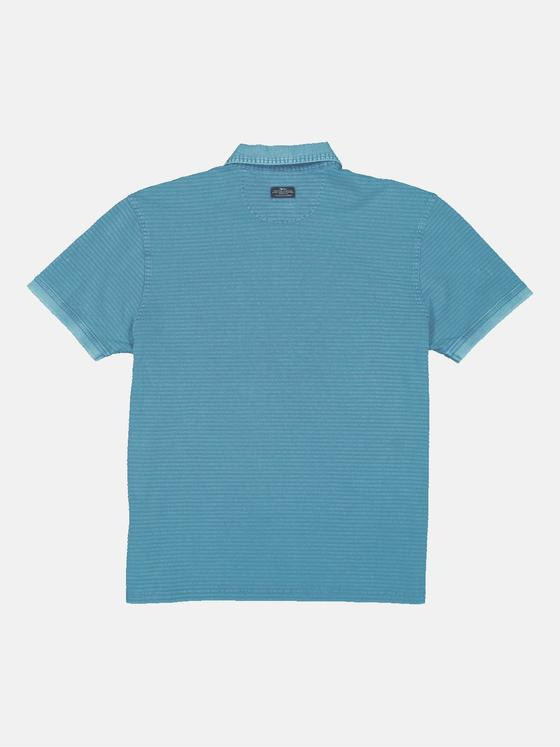 engbers Herren Polo-Shirt gestreift Türkis 35059