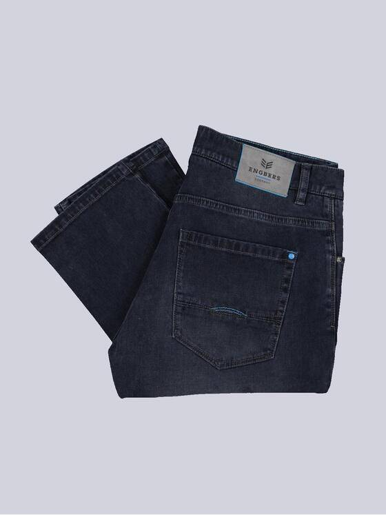 ENGBERS GERMANY Herren Super-Stretch-Jeans mit edler Struktur Blau 35543