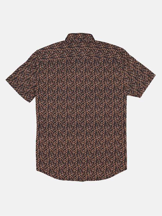 engbers Herren Kurzarm-Hemd gemustert Orange 32666