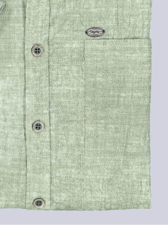 engbers Herren Kurzarm-Hemd strukturiert Hellgruen 39030