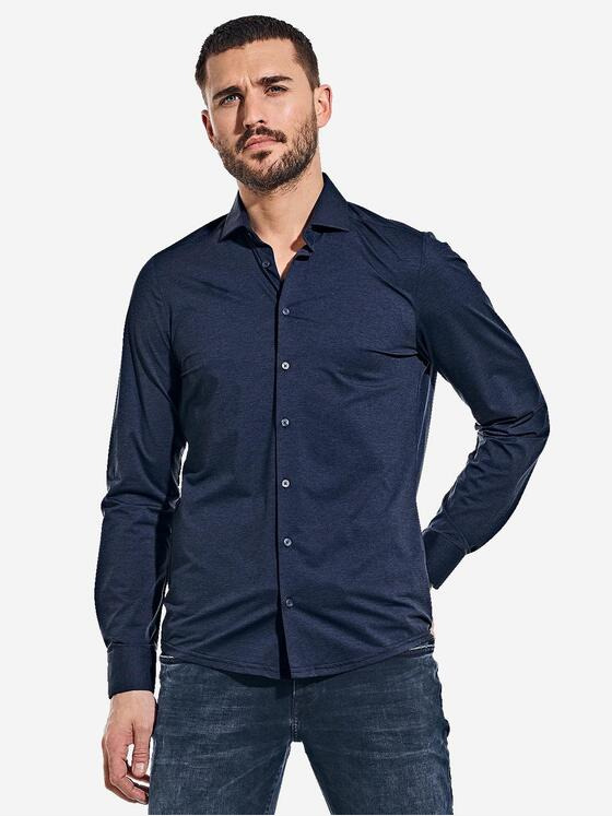 emilio adani Herren Funktionshemd langarm Blau 36896