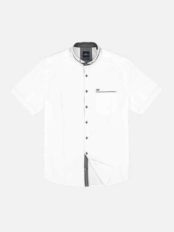engbers Herren Kurzarm-Hemd mit Stehkragen Reinweiss 34750