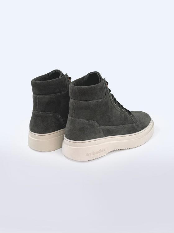 emilio adani Herren Boots aus Nubukleder Grau 37444