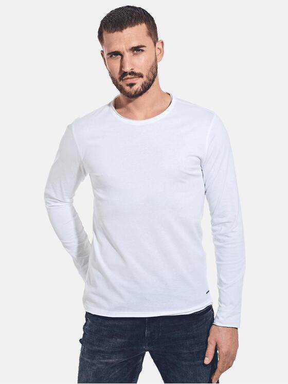 emilio adani Herren Langarm-Shirt "My Favorite" Reinweiss 33481