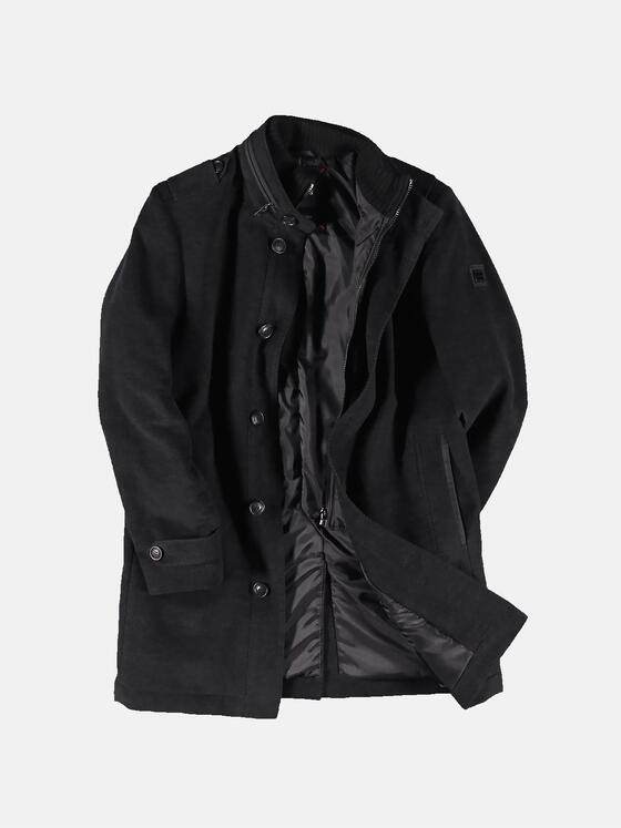 engbers Herren Mantel mit herausnehmbarem Inlet Schwarz 30772