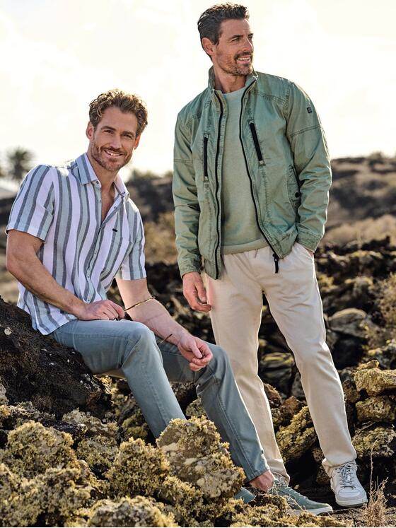 engbers Herren Baumwoll-Jacke Gruen 40273