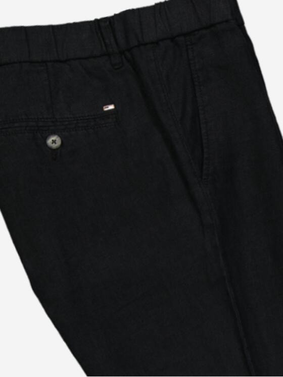 emilio adani Herren Chino aus Leinen Schwarz 37055