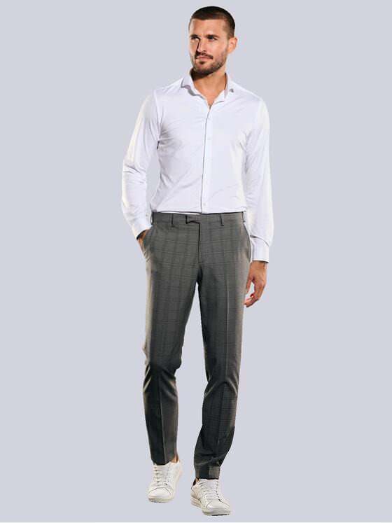 emilio adani Herren Anzug-Hose slim fit Grau 35379