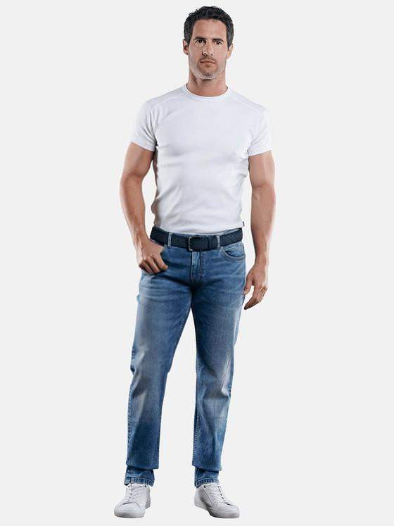 engbers Herren Jeans 5-Pocket Superstretch Taubenblau 29070