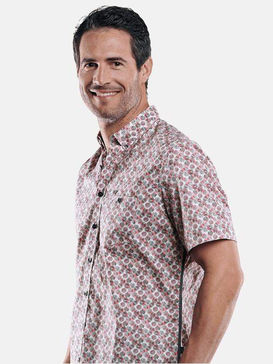 engbers Herren Hemd kurzarm Hellrot 29095