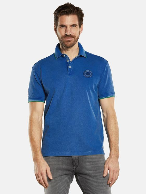 engbers Herren Polo-Shirt uni Blau 34329