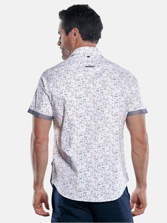 engbers Herren Dezent gemustertes Hemd Comfort-Stretch Saphirblau 29759