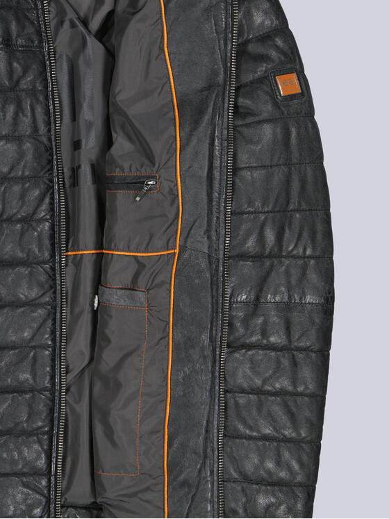 emilio adani Herren Lederjacke Schwarz 39280