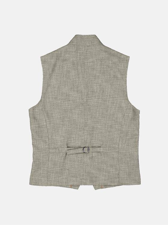 emilio adani Herren Sakko-Weste mit Zipper Beige 34609