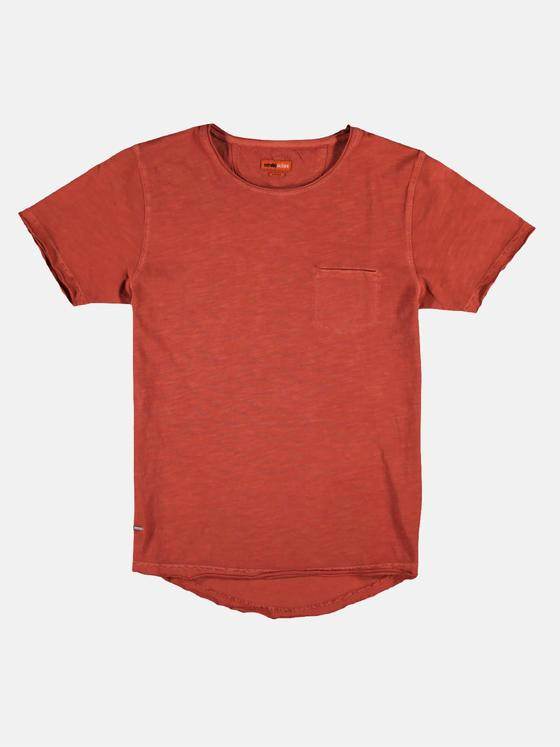 emilio adani Herren Rundhals T-Shirt Orange 26233