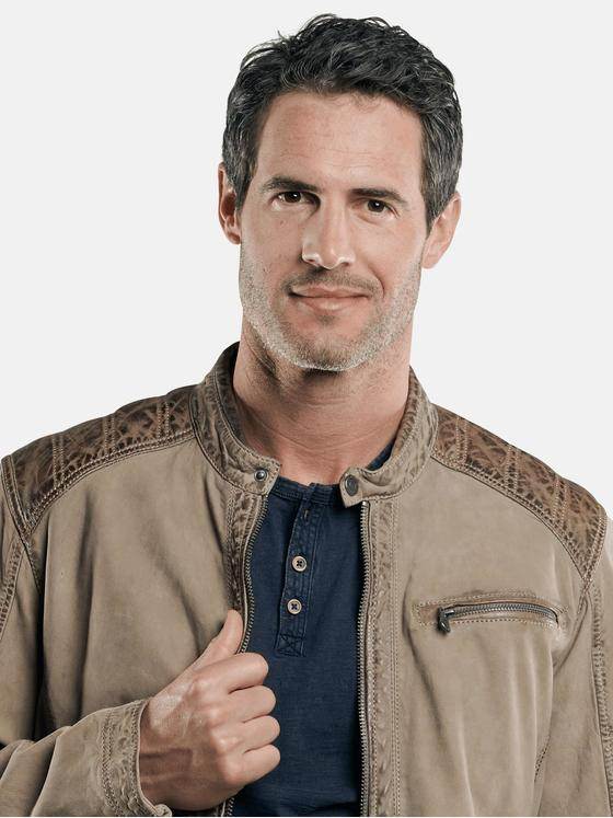 engbers Herren Softe LammLederjacke Braunbeige 29086