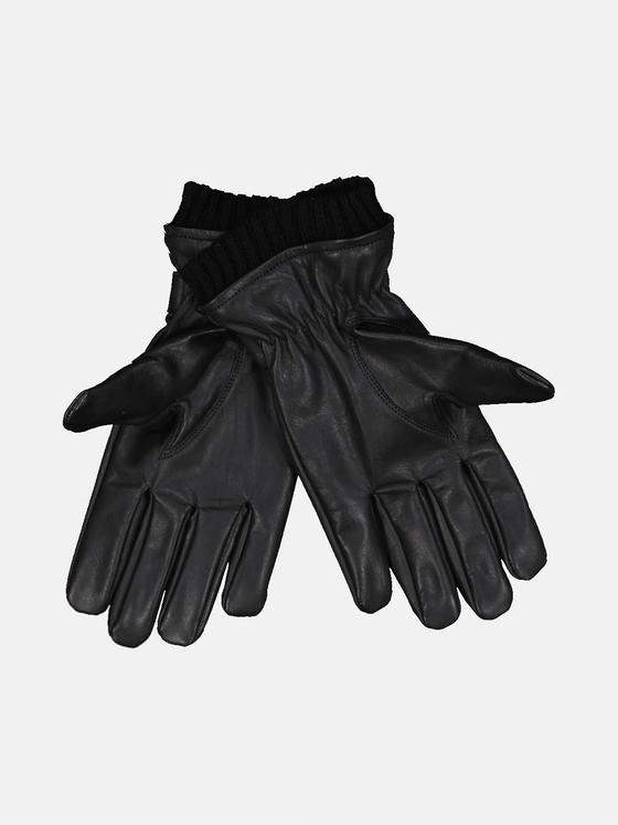 engbers Herren Leder-Handschuhe uni Schwarz 33882