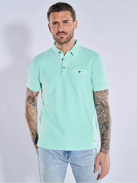 emilio adani Herren Poloshirt Türkis 38957