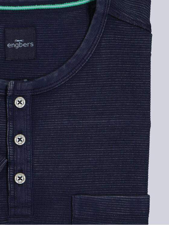 engbers Herren Henley T-Shirt Blau 36824