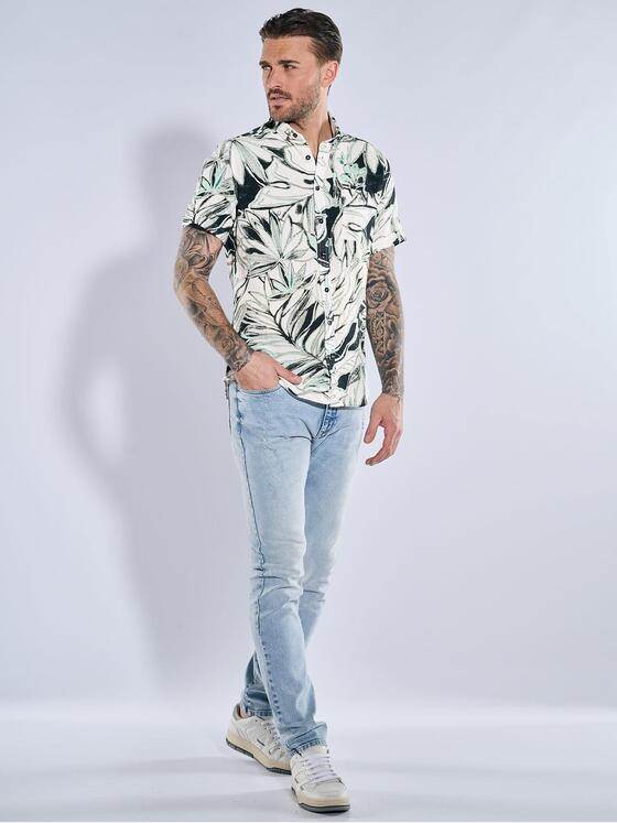 emilio adani Herren Hemd kurzarm Hellgruen 38990