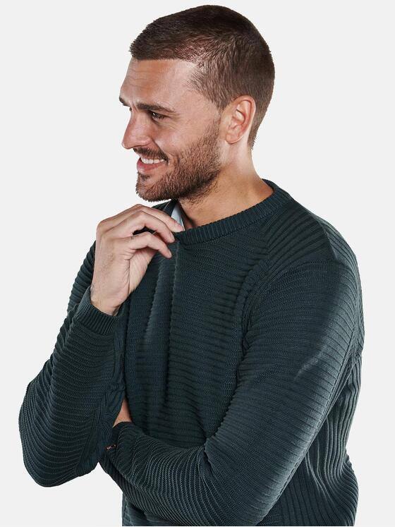 emilio adani Herren Pullover strukturiert Türkis 33692