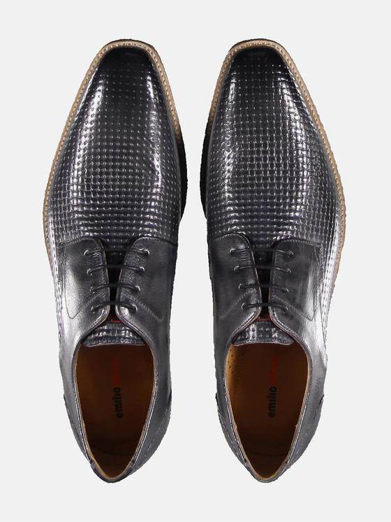 emilio adani Herren Modischer Business-Schuh mit Prägung Grau 31457