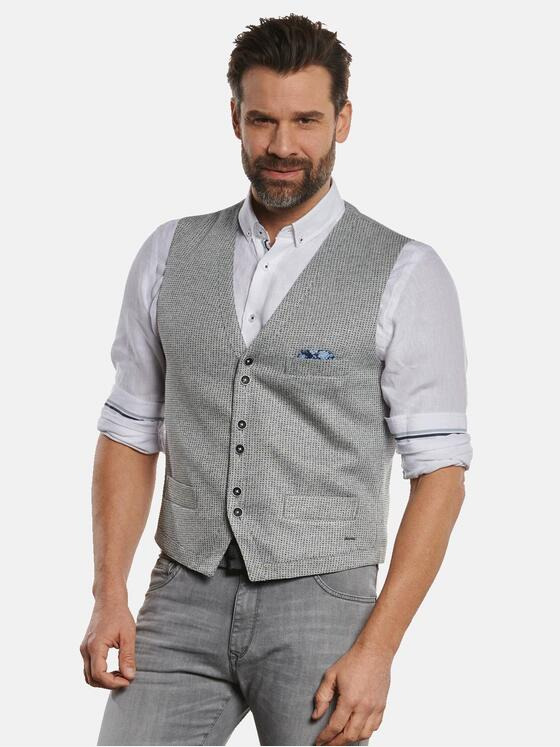 engbers Herren Sakko-Weste gemustert Grau 32603
