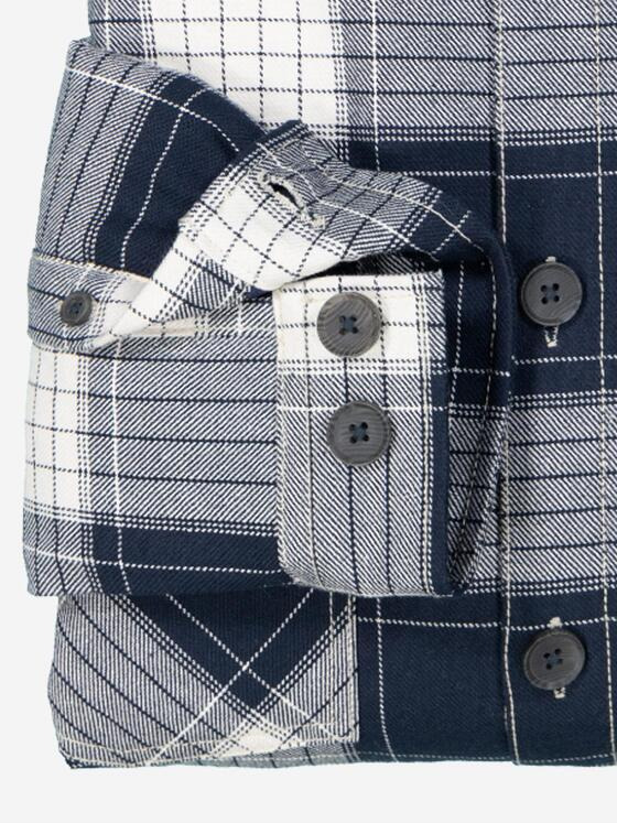 engbers Herren Overshirt kariert Blau 37237
