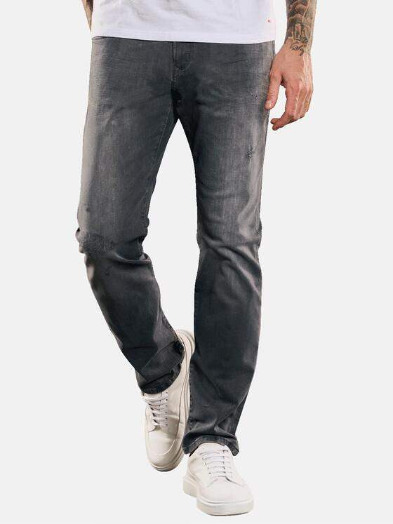 emilio adani Herren Verwaschene Stretch-Jeans Grau 30591