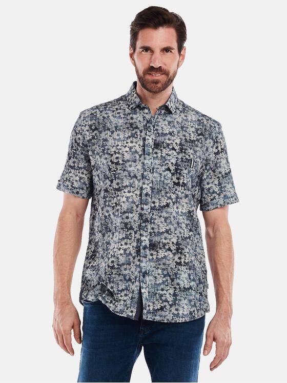 engbers Herren Kurzarm-Hemd regular Marineblau 35174